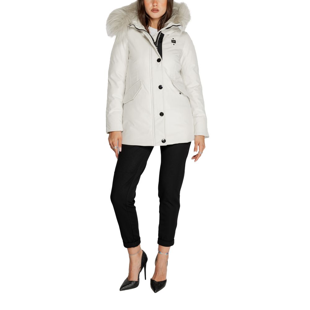 Blauer White Polyester Parka Blauer