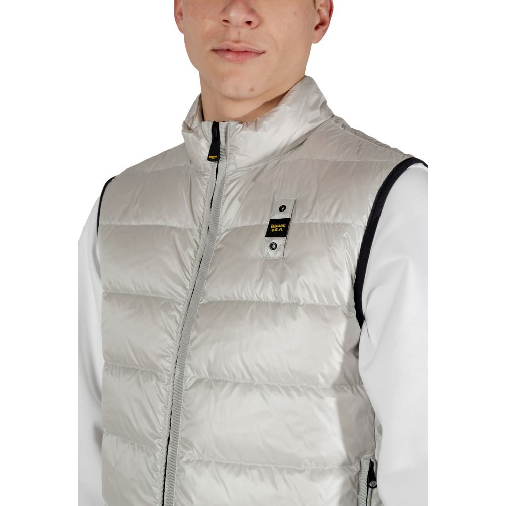Blauer Gray Polyamide Sleveless Jacket Blauer