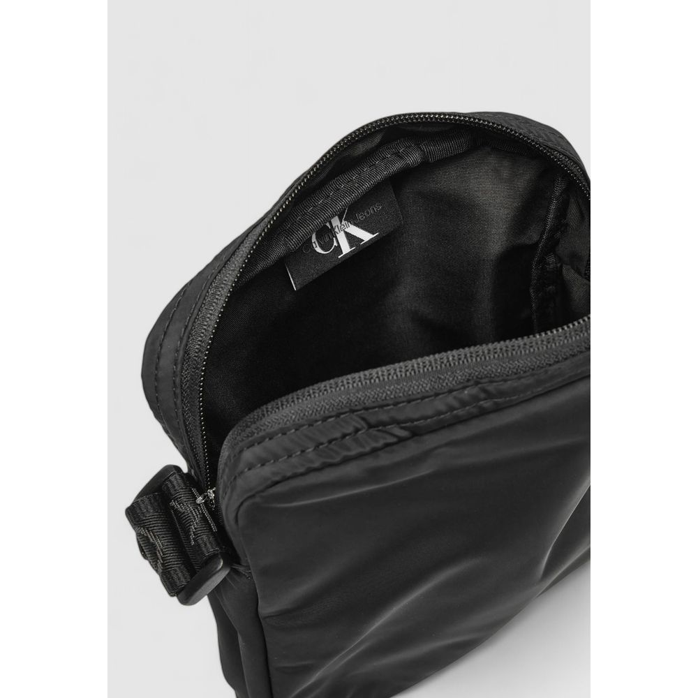 Calvin Klein Black Recycled Polyester Messenger Bag Calvin Klein