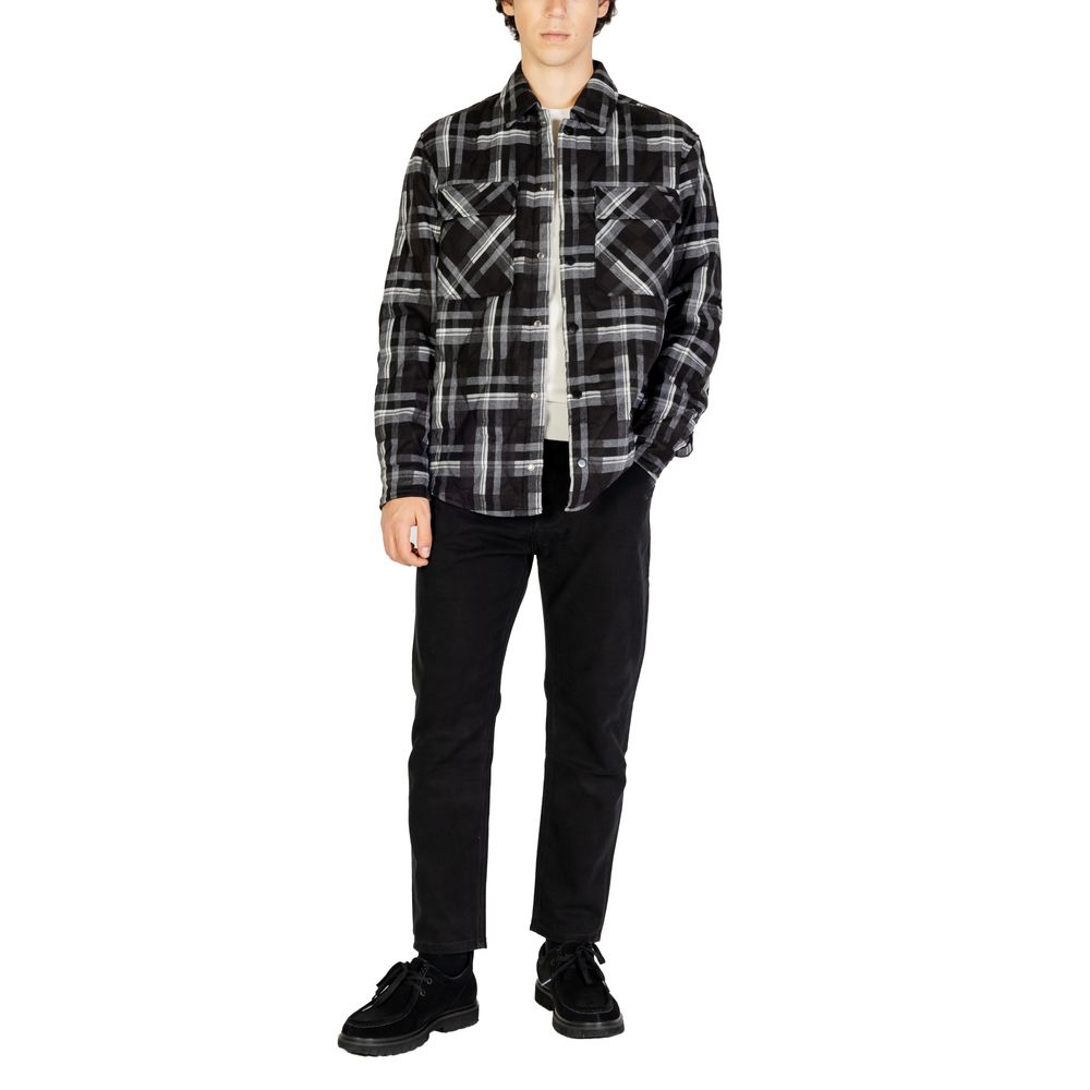 Gianni Lupo Black Polyester Coat Gianni Lupo