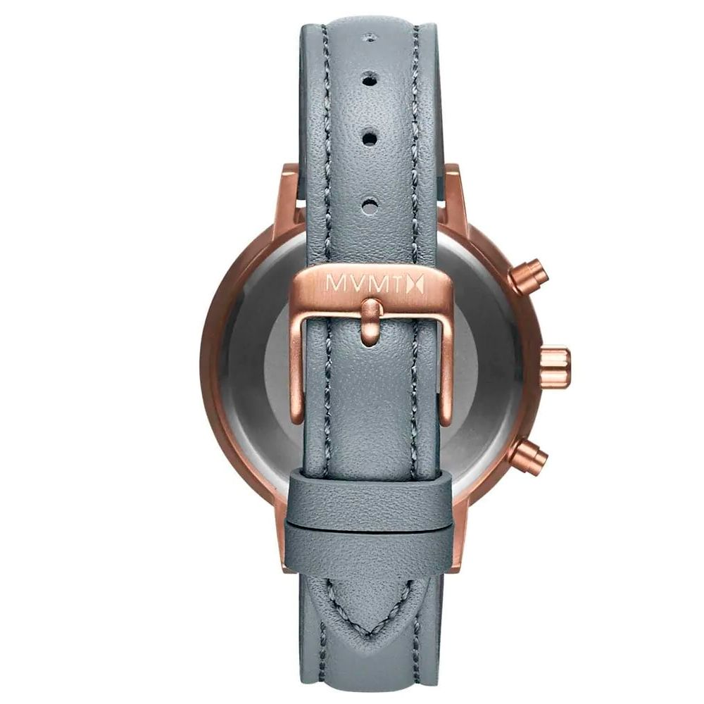 MVMT Gray Leather Dress Watch