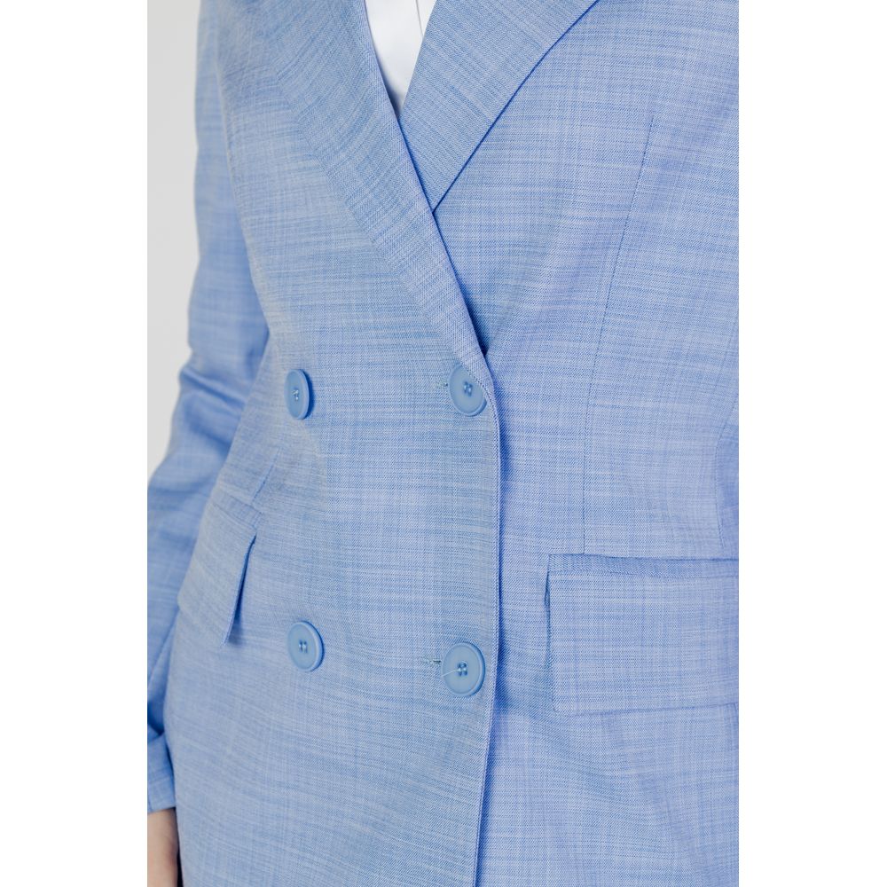 Sandro Ferrone Blue Viscose Blazer Sandro Ferrone