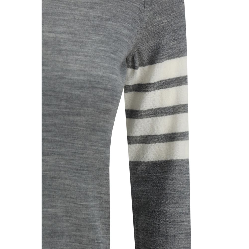 Thom Browne Gray Fleece Wool Sweatshirt Thom Browne