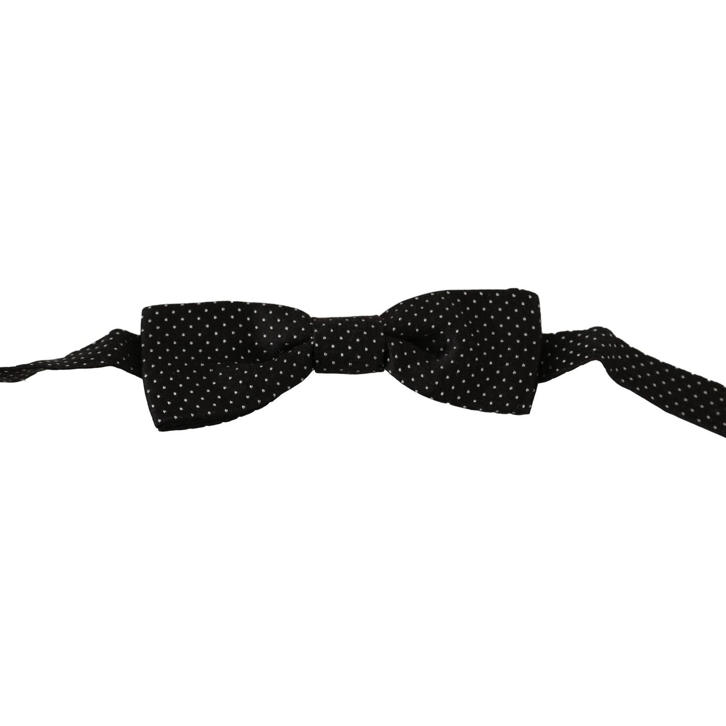 Dolce & Gabbana Black Polka Dots Silk Adjustable Neck Papillon Men Bow Tie Dolce & Gabbana