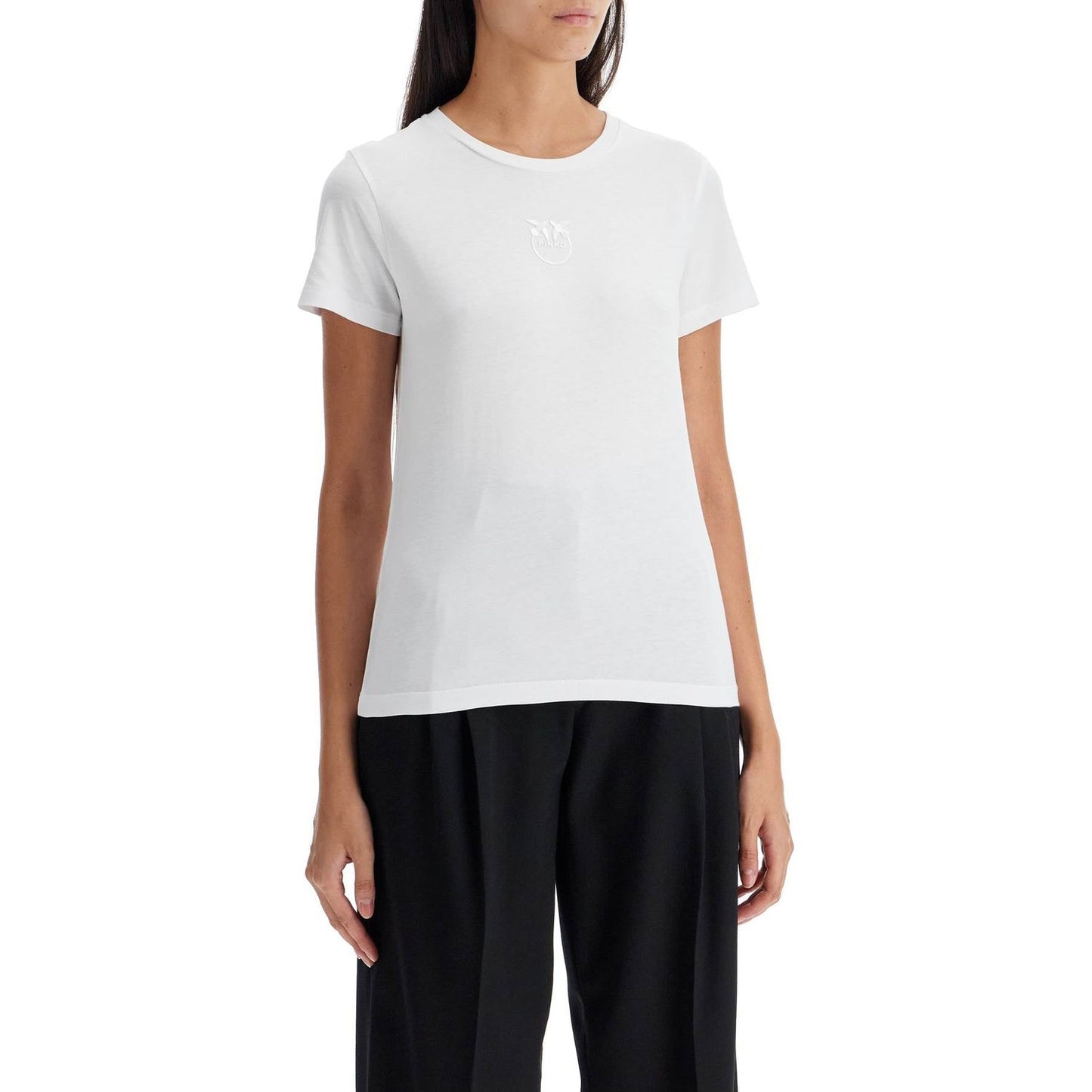 Pinko crew neck t-shirt in lightweight cotton jersey Topwear Pinko