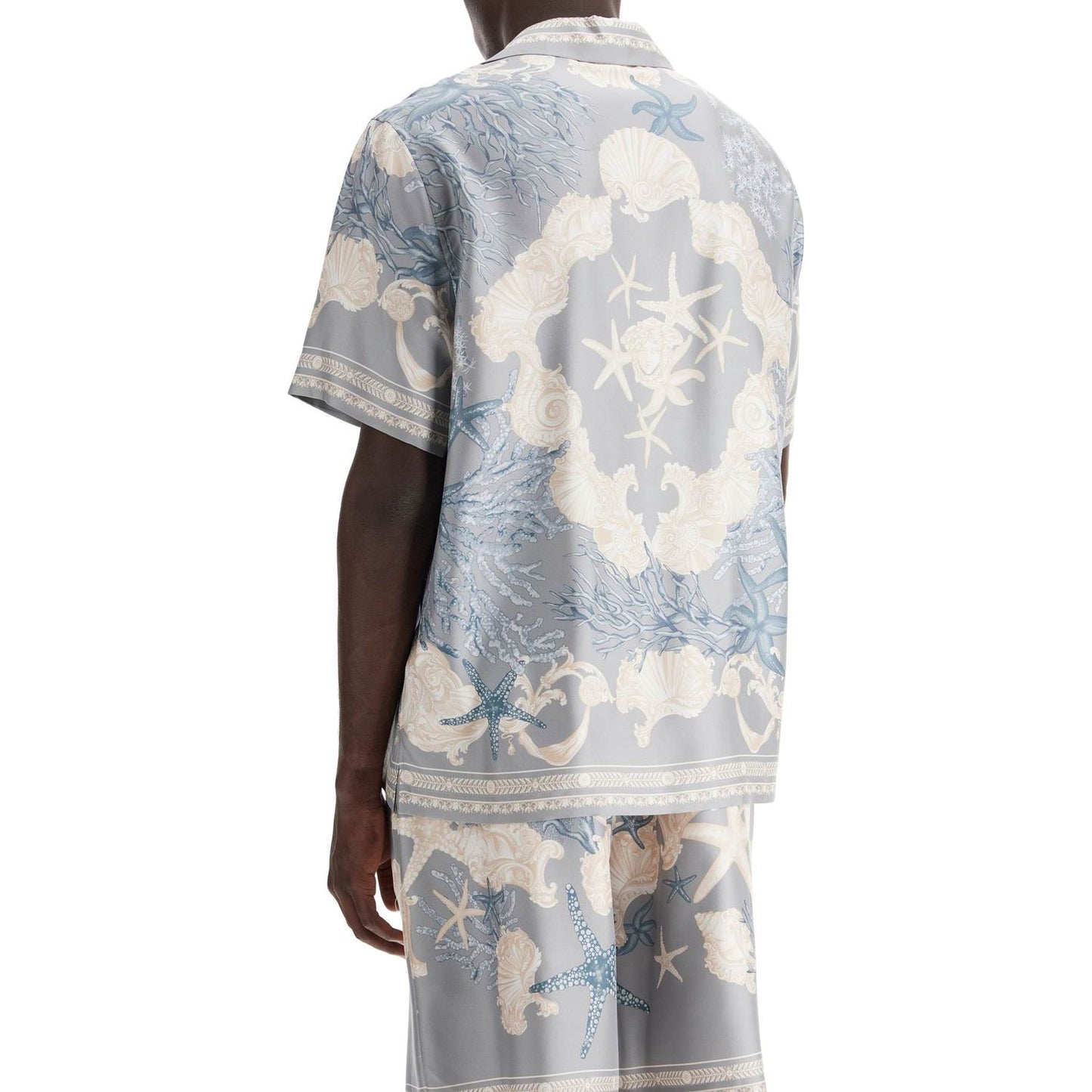 Versace baroque printed silk bowling shirt set for the Shirts Versace