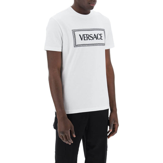 Versace embroidered logo t-shirt Topwear Versace