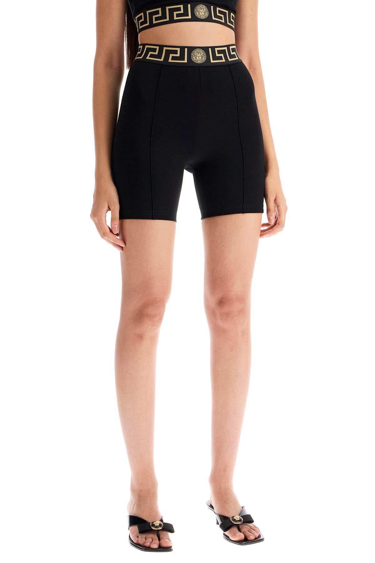 Versace "sporty shorts with greek band Short trousers Versace