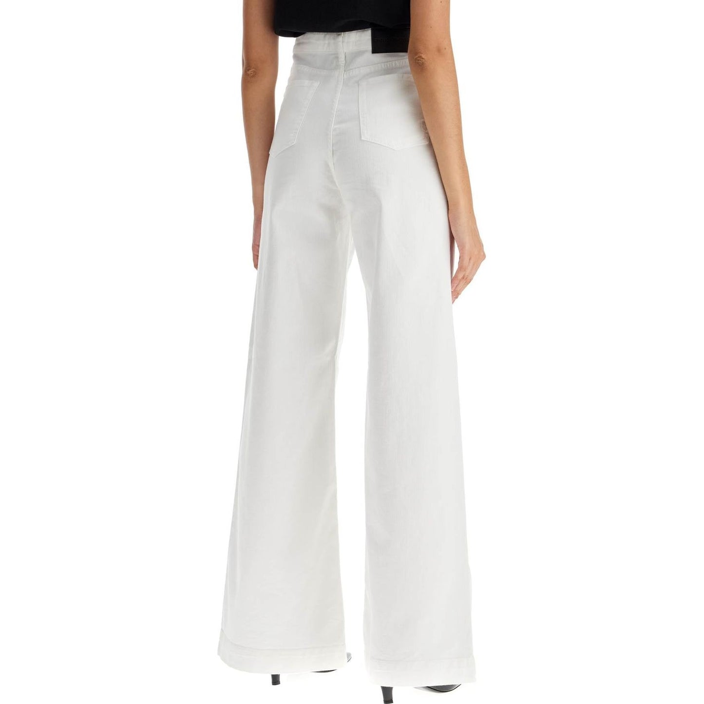 Pinko wide leg twill trousers in italian Trousers Pinko