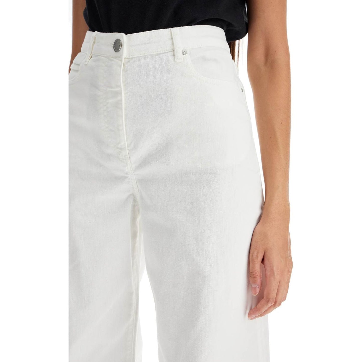 Pinko wide leg twill trousers in italian Trousers Pinko