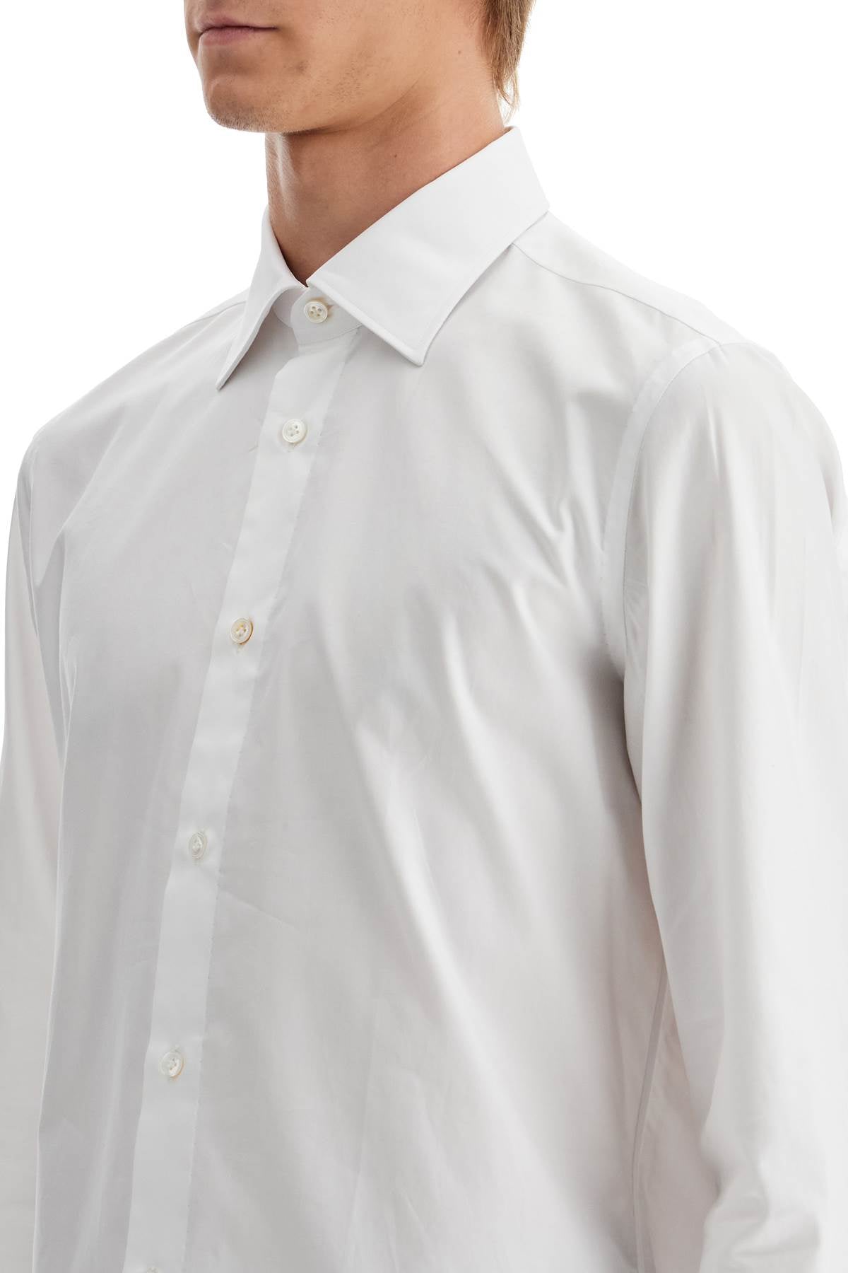 VINCENZO DI RUggIERO slim fit twill shirt for men Shirts VINCENZO DI RUggIERO