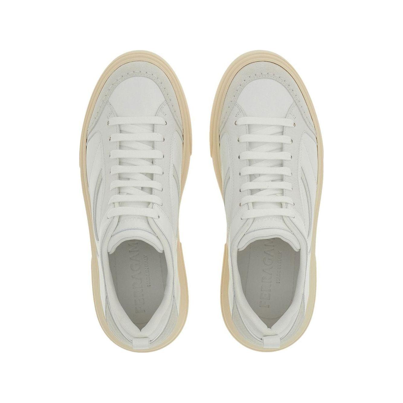 Ferragamo Low Sneakers veal leather white Sneakers Ferragamo