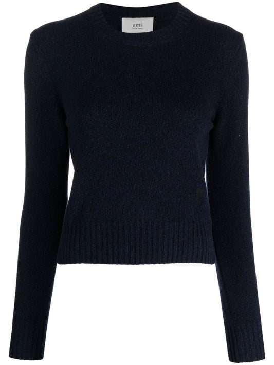 Ami Paris Sweaters Blue Topwear Ami Paris