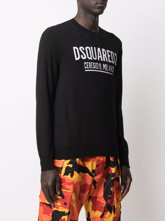 Dsquared2 Sweaters Black Topwear Dsquared2