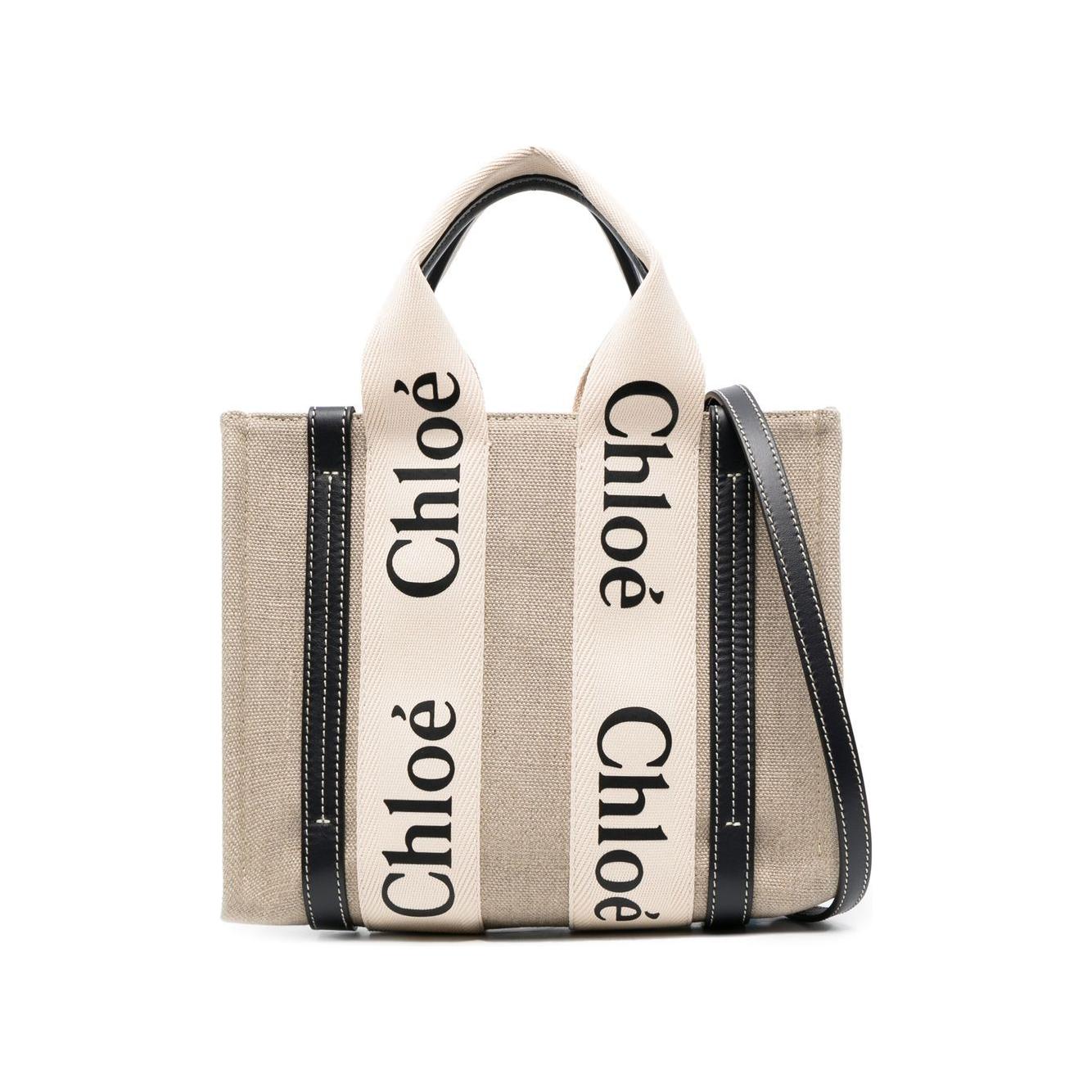 Chloè Woody Tote Bag Beige Shopper Chloè