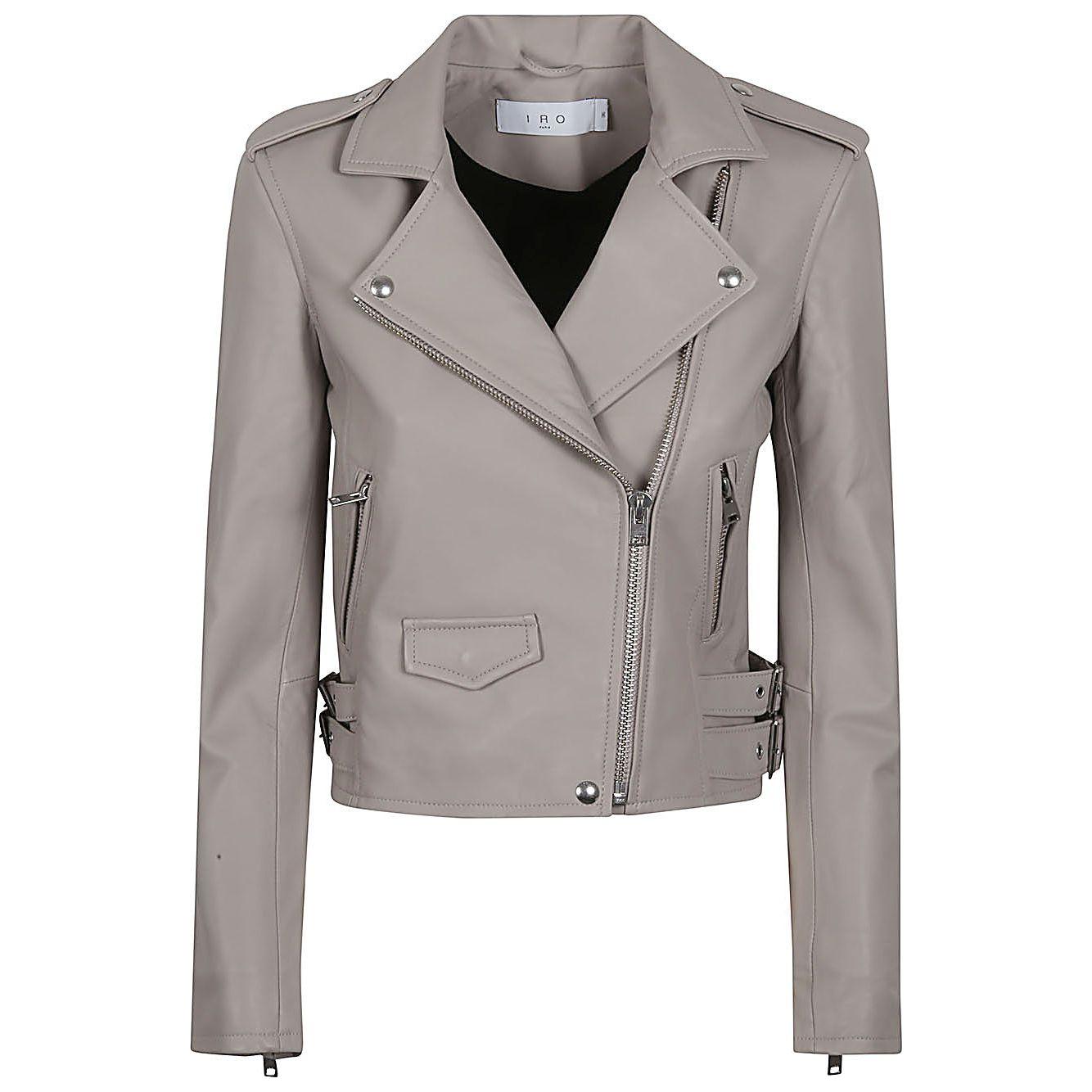 Iro Ashville leather biker jacket Grey Jackets Iro