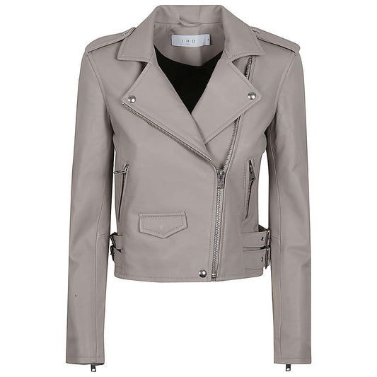 Iro Ashville leather biker jacket Grey Jackets Iro