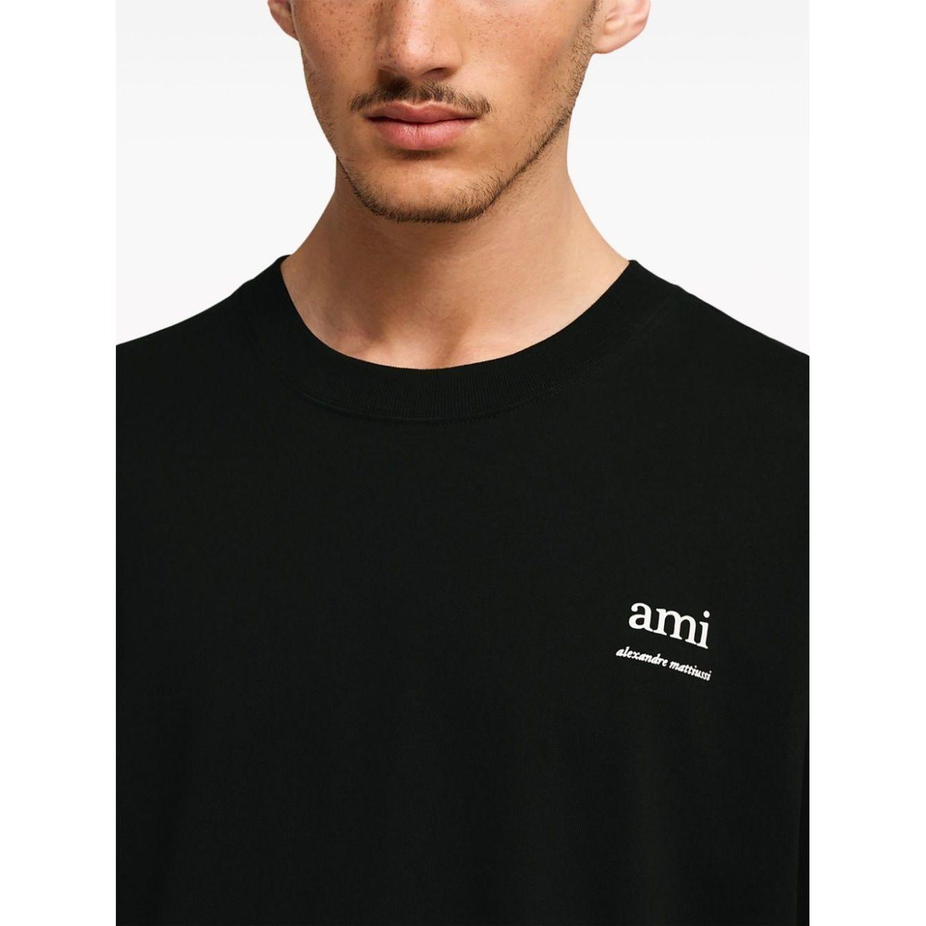 Ami Paris T-shirts and Polos Black Topwear Ami Paris