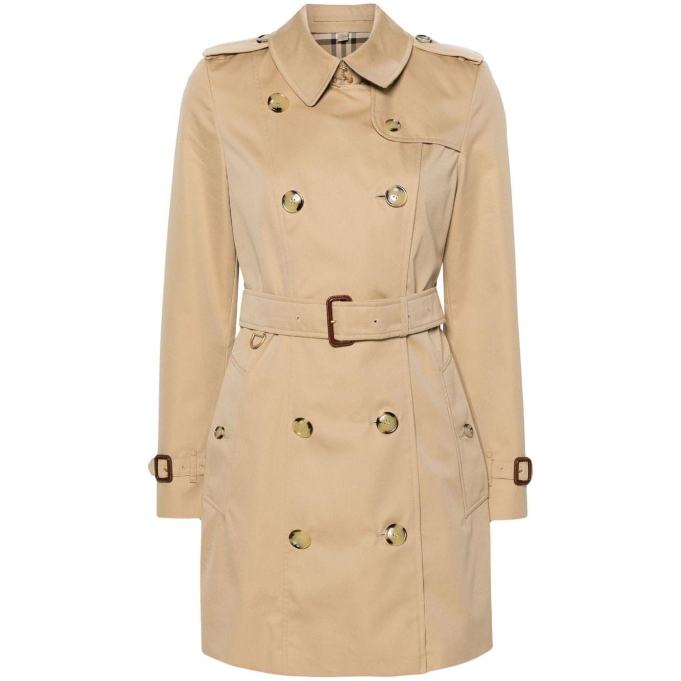 Burberry organic cotton twill Women Coats Beige Jackets Burberry