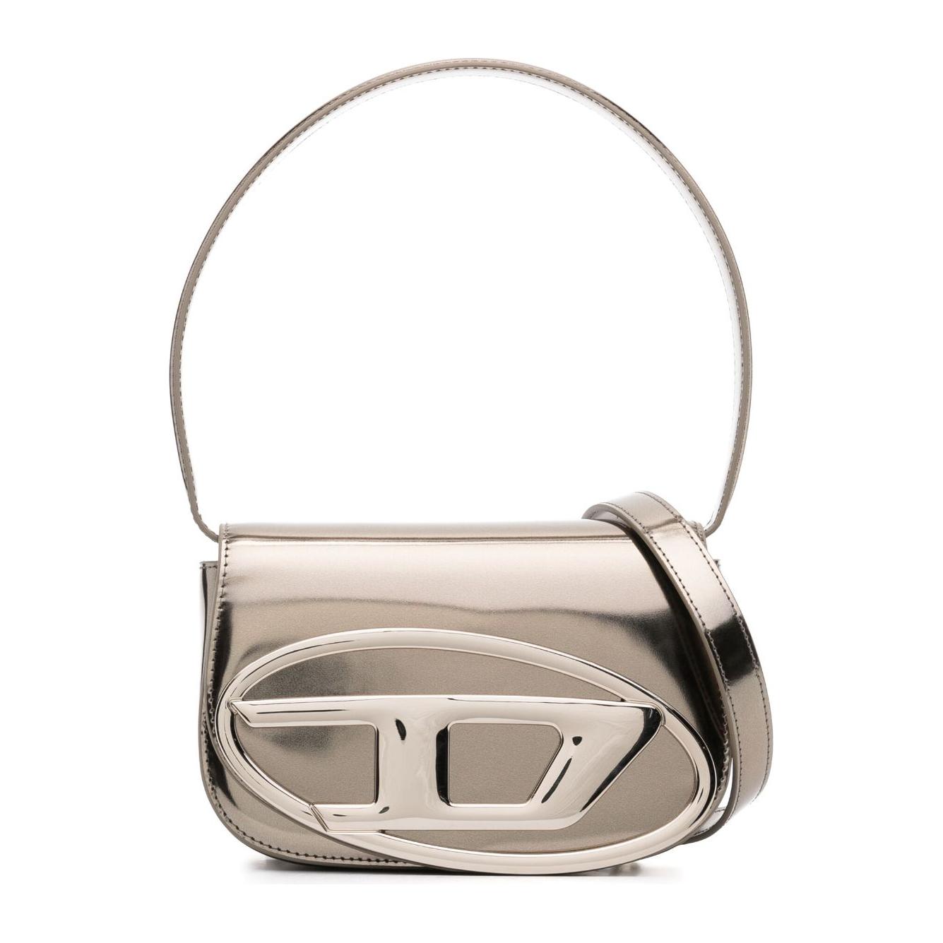 Diesel 1DR mirrored-leather shoulder Bag Golden Shoulder Diesel