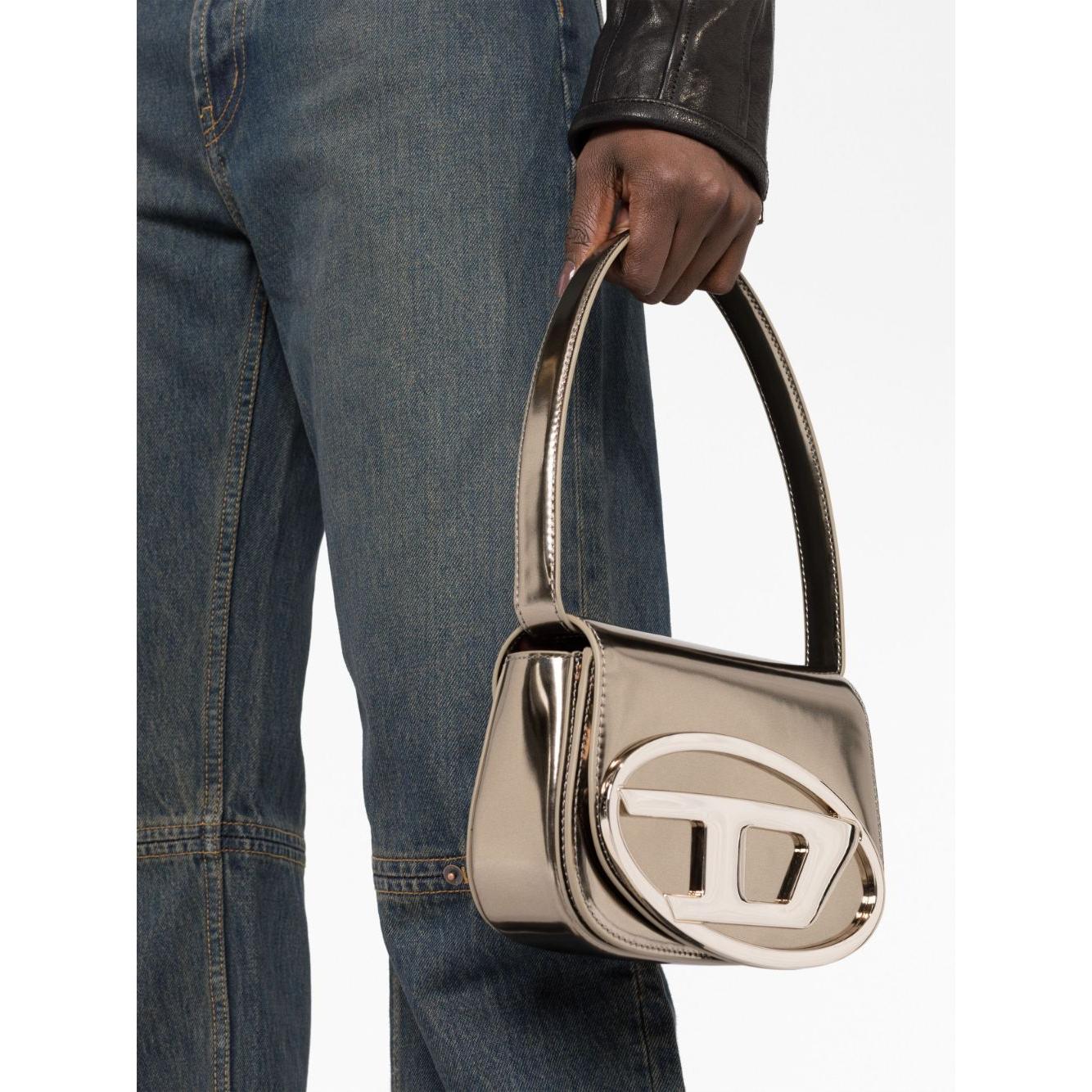 Diesel 1DR mirrored-leather shoulder Bag Golden Shoulder Diesel