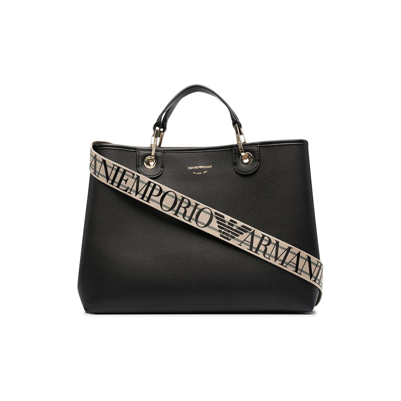 EMPORIO ARMANI CAPSULE Bags.. Black Shopper Emporio Armani