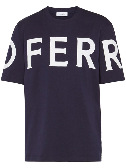 Ferragamo T-shirts and Polos Blue Topwear Ferragamo