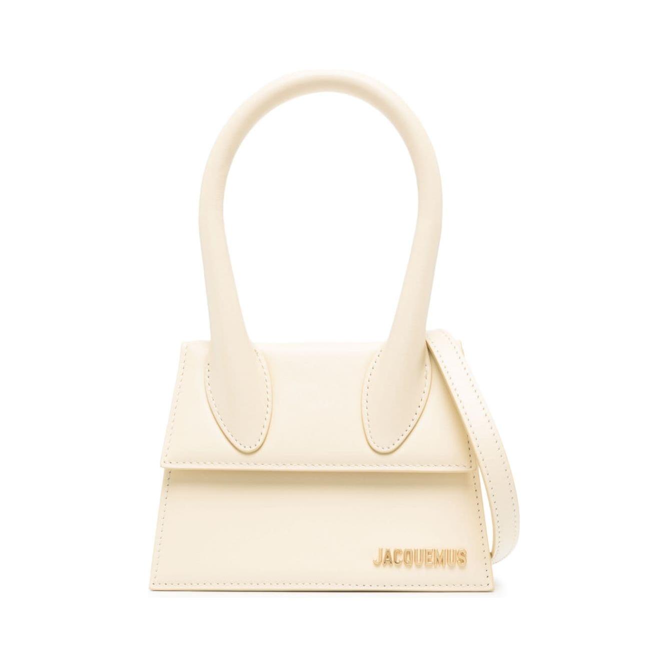 JACQUEMUS Le Chiquito Moyen leather bag White Handbag JACQUEMUS