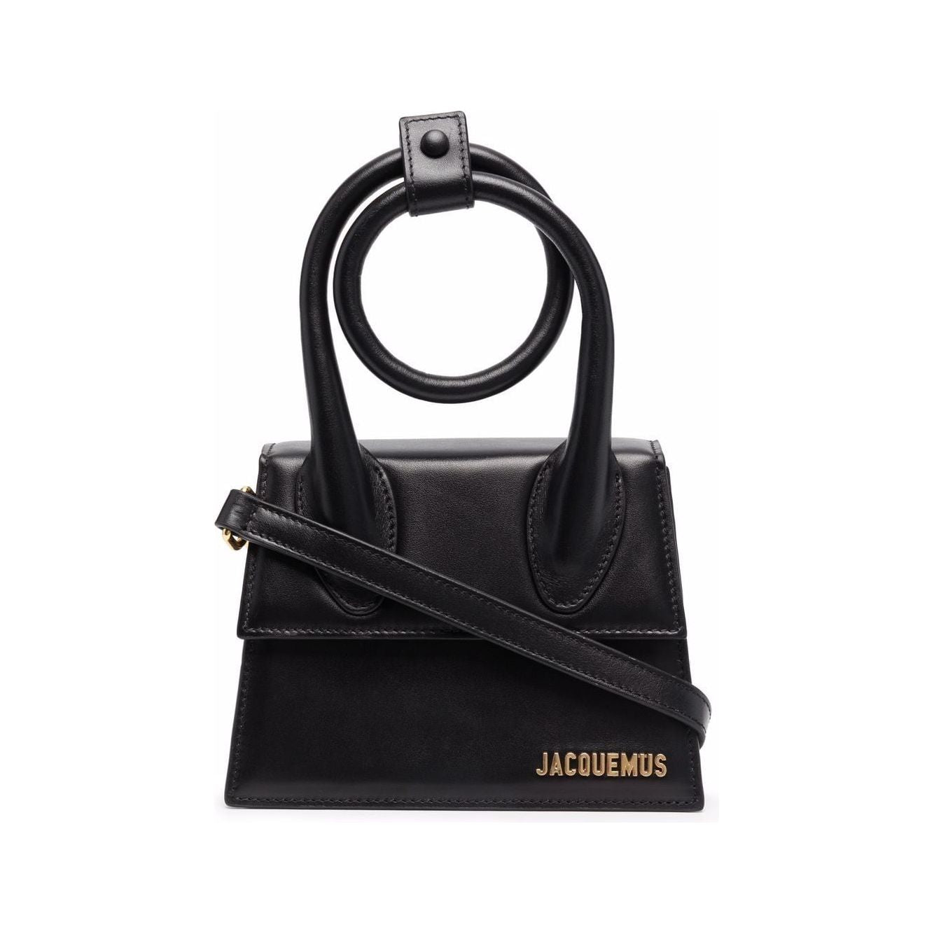 JACQUEMUS Black leather Le Chiquito Noeud mini bag Handbag JACQUEMUS