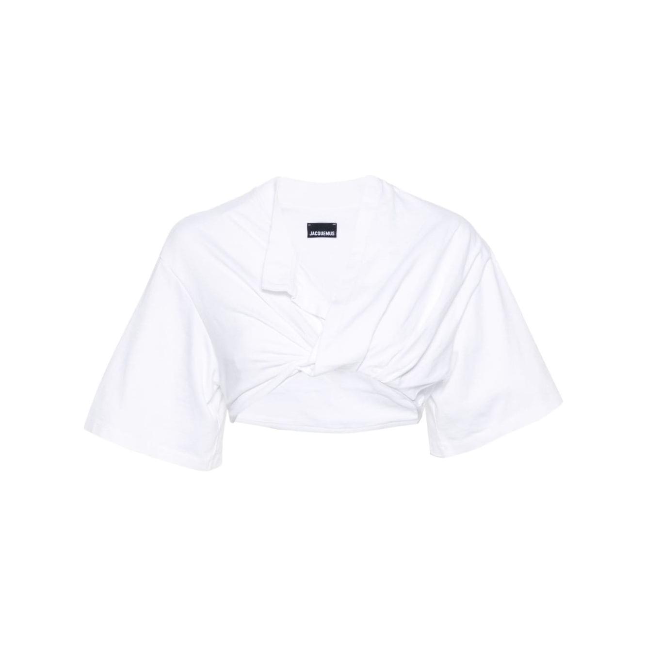 JACQUEMUS T-shirts and Polos White Topwear JACQUEMUS