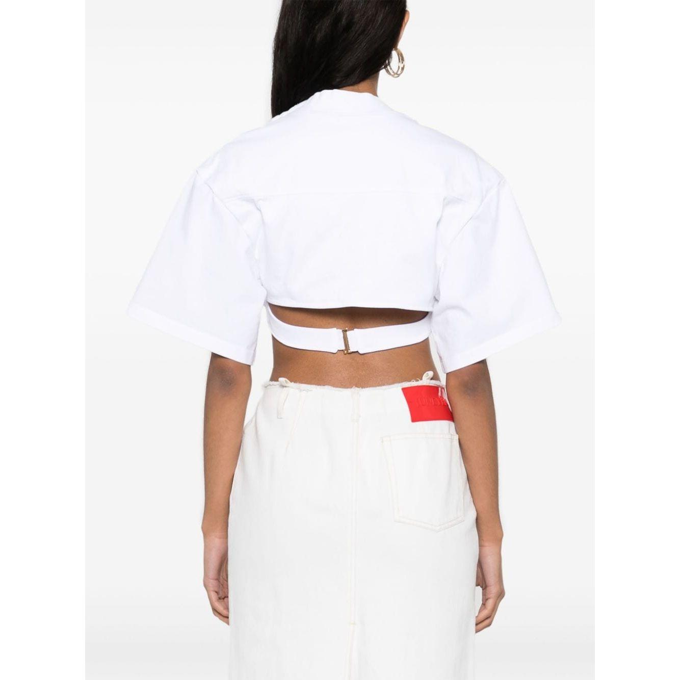 JACQUEMUS T-shirts and Polos White Topwear JACQUEMUS