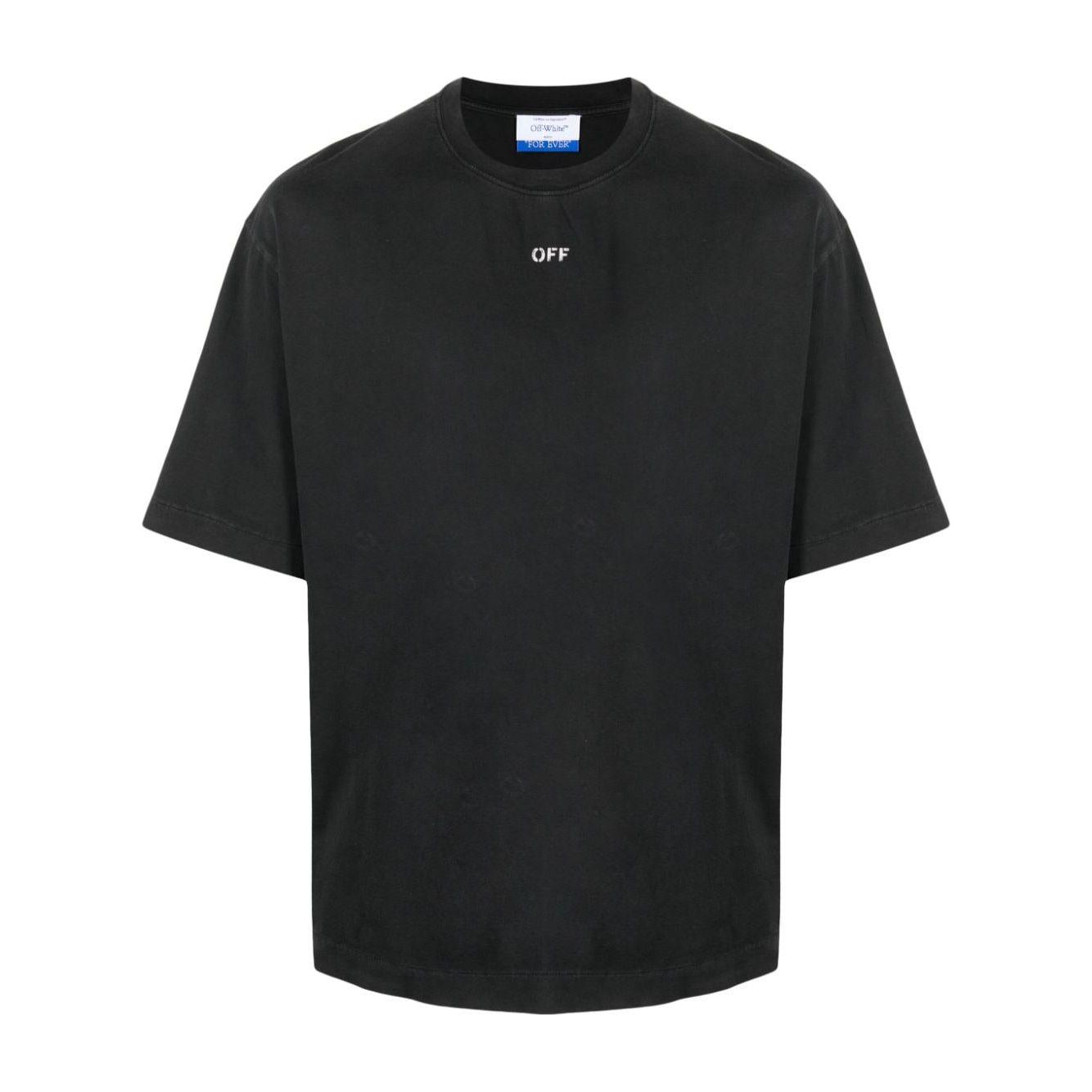 Off White T-shirts and Polos Black Topwear Off White