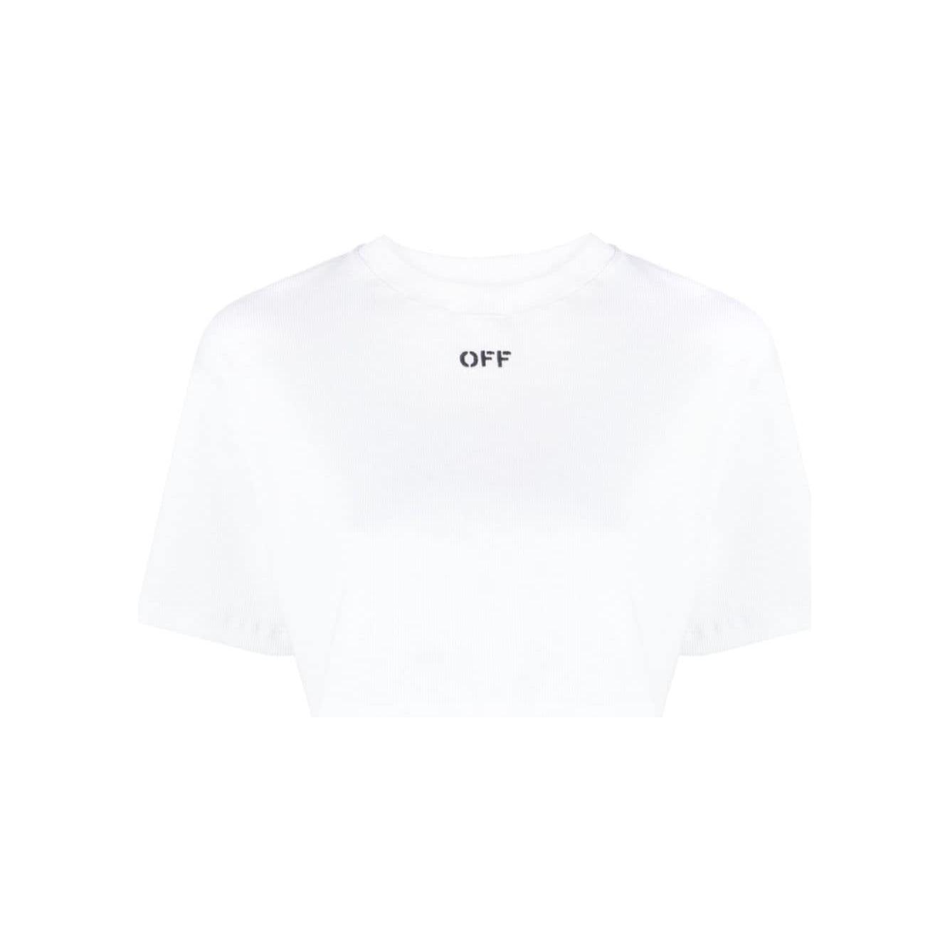 Off White T-shirts and Polos White Topwear Off White