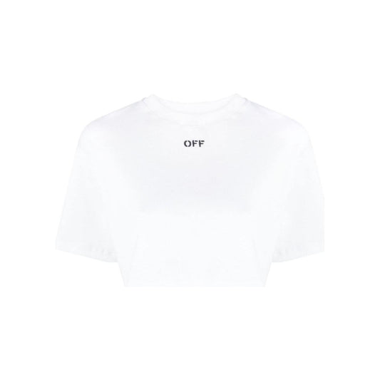 Off White T-shirts and Polos White Topwear Off White