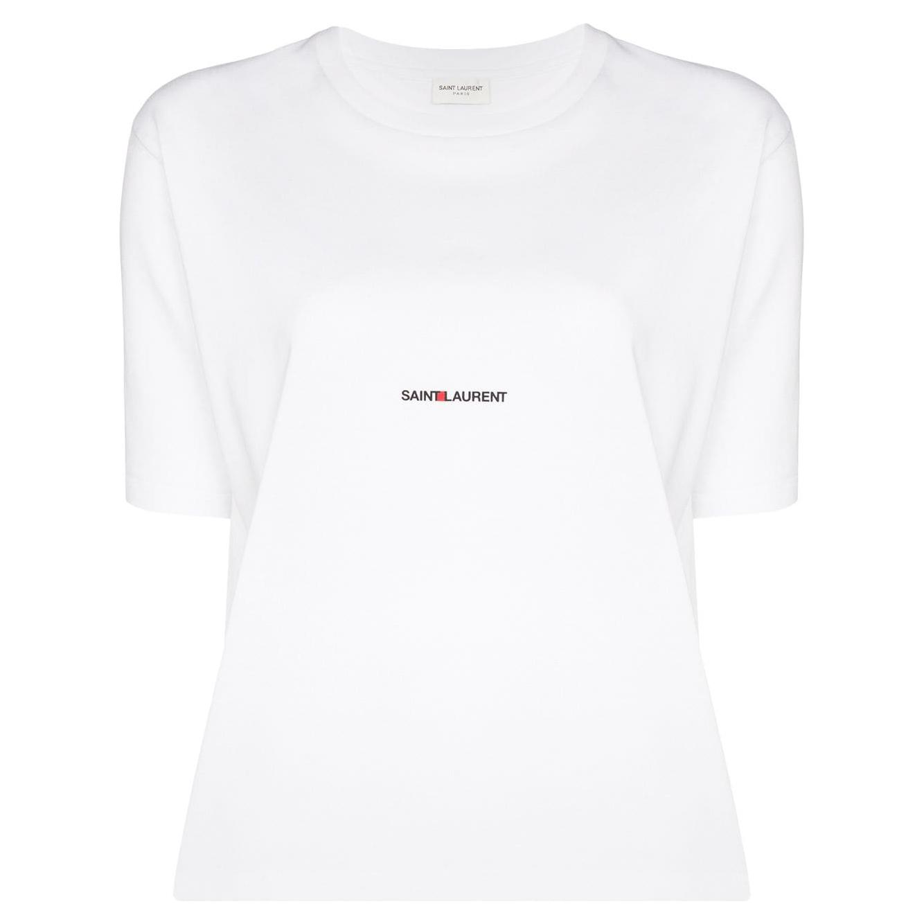 Saint Laurent  T-shirts and Polos White Topwear Saint Laurent