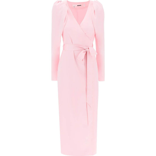 Rotate satin wrap midi dress with a crossover Dresses Rotate