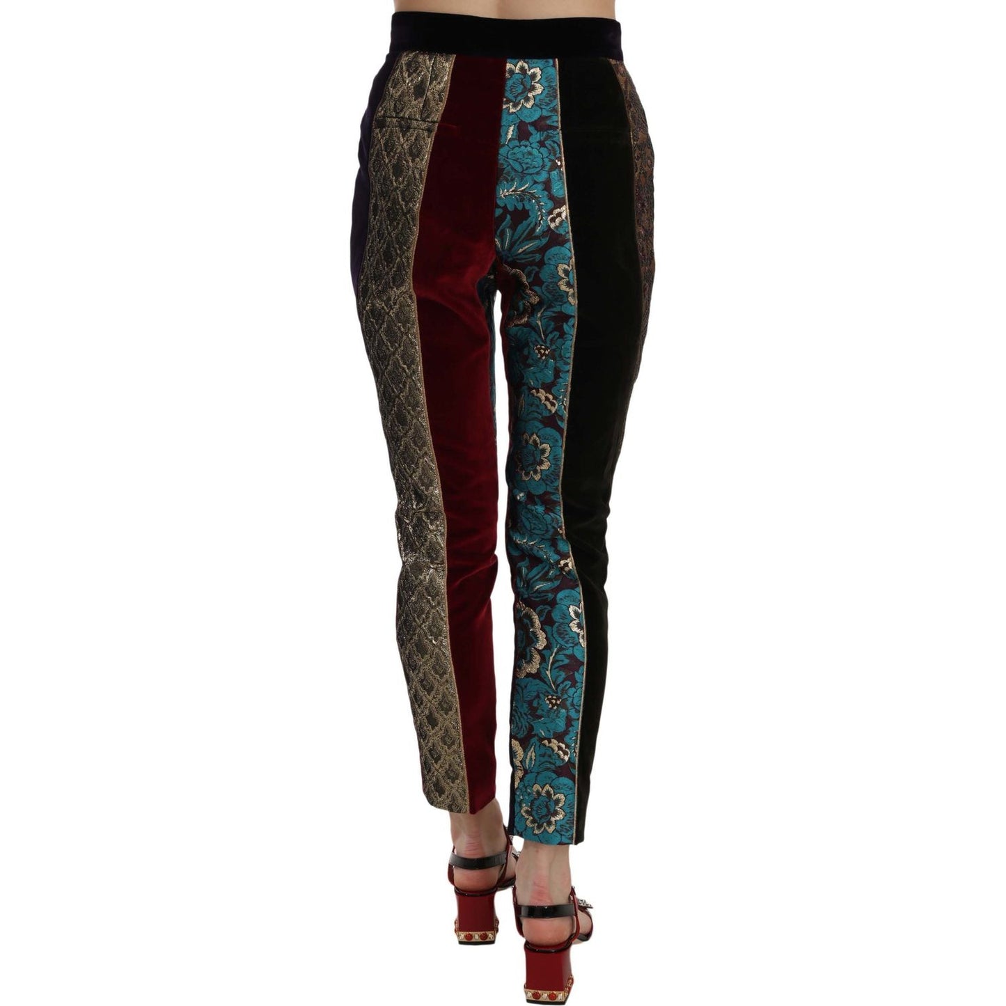 Dolce & Gabbana Elegant Multicolor Jacquard Cropped Pants Dolce & Gabbana