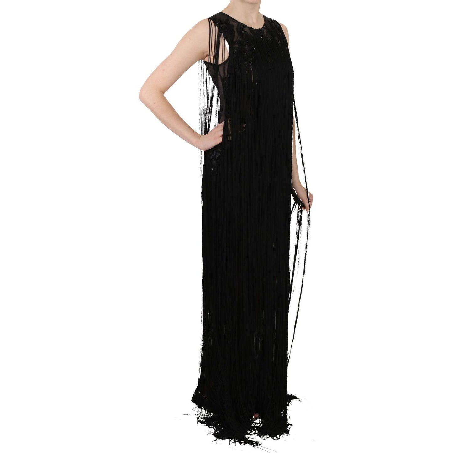 John Richmond Sheer Sequined Maxi Elegance Dress John Richmond