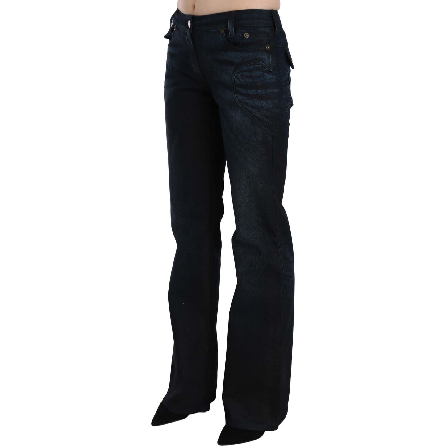 Just Cavalli Chic Mid Waist Straight Denim Pants Just Cavalli