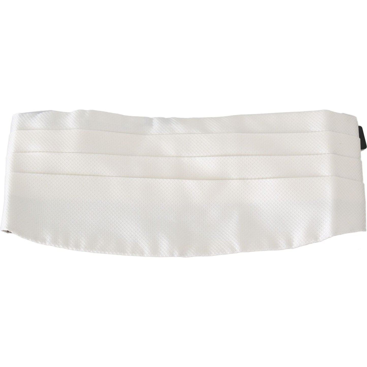 Dolce & Gabbana White Men Waist Belt 100% Silk Cummerbund