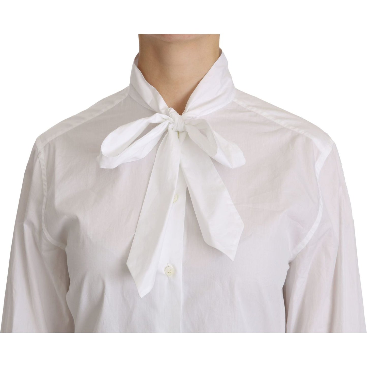 Dolce & Gabbana Elegant White Turtle Neck Polo Top Dolce & Gabbana