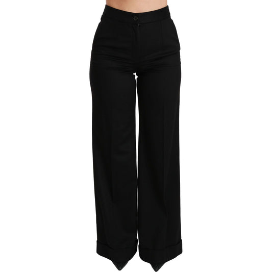 Dolce & Gabbana Elegant High Waist Flared Cashmere Pants Jeans & Pants Dolce & Gabbana