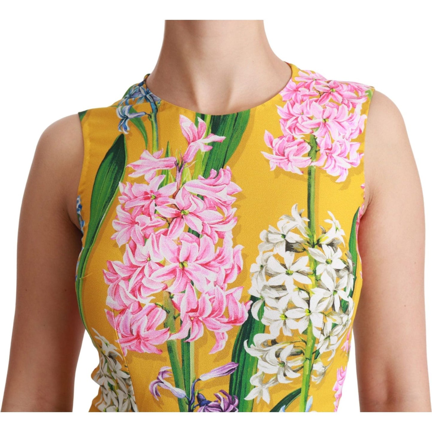 Dolce & Gabbana Sunshine Floral Crewneck Sleeveless Blouse Dolce & Gabbana