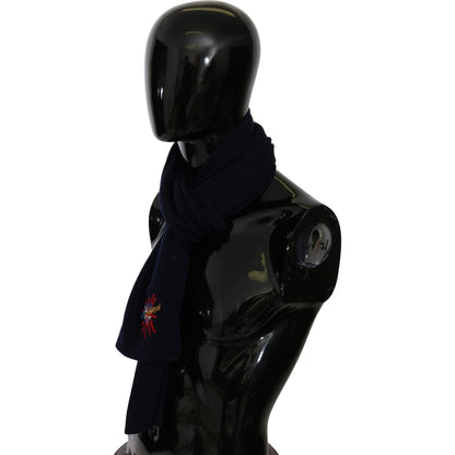 Dolce & Gabbana Blue #DGLovesLondon Wrap Shawl Wool Scarf