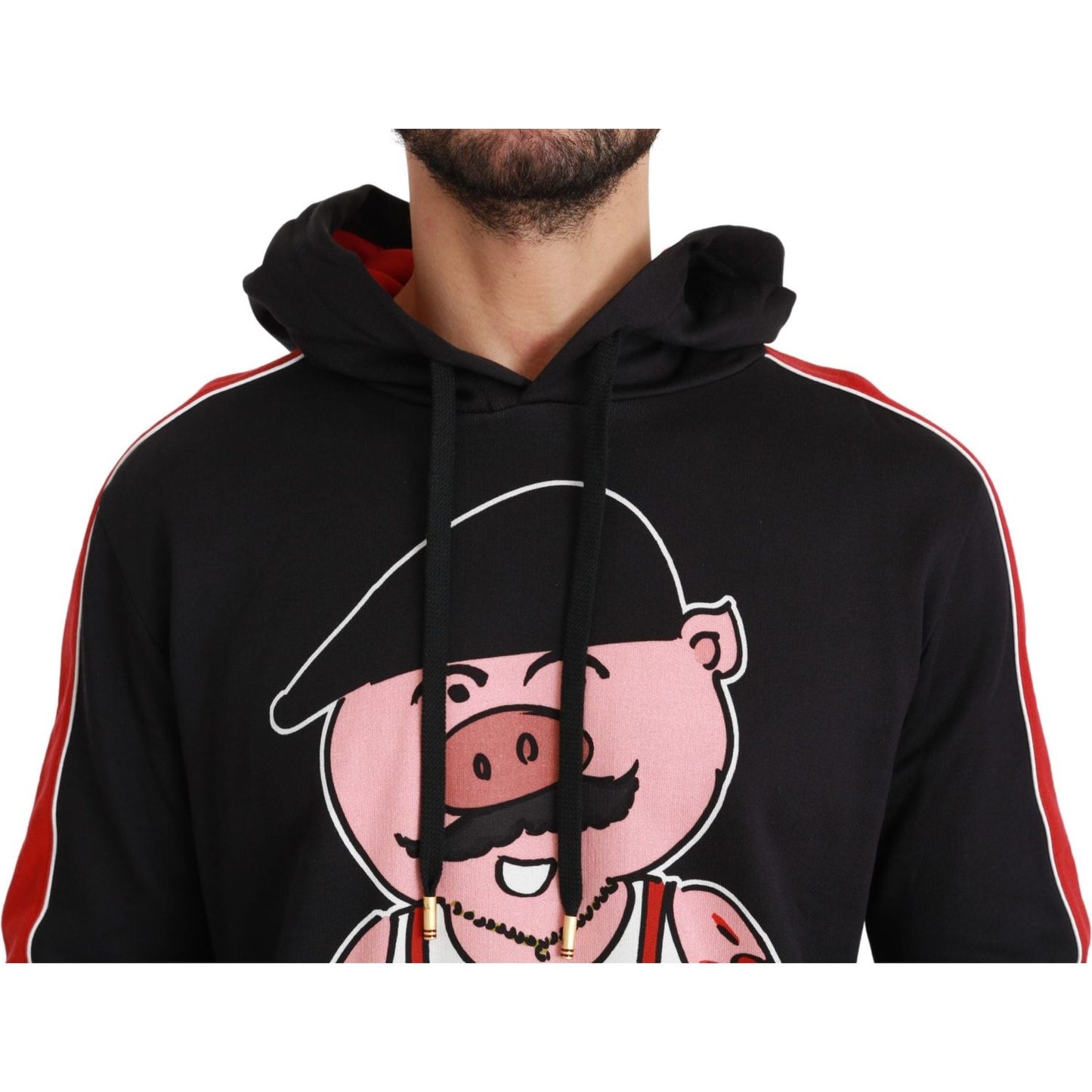 Dolce & Gabbana Black Pig of the Year Hooded Sweater Dolce & Gabbana