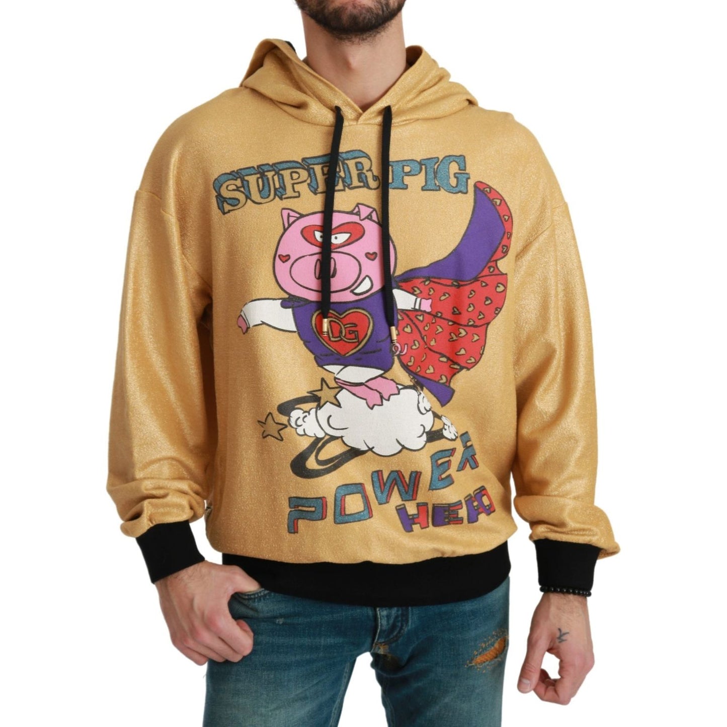 Dolce & Gabbana Gold Pig of the Year Hooded Sweater Dolce & Gabbana