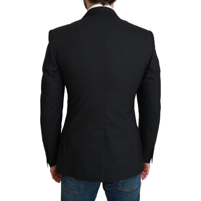 Dolce & Gabbana Black Single Breasted Formal Wool Blazer Dolce & Gabbana