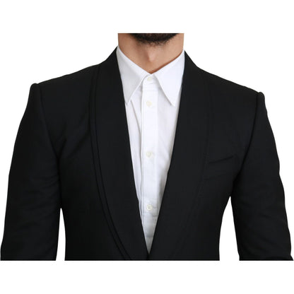 Dolce & Gabbana Black Single Breasted Formal Wool Blazer Dolce & Gabbana