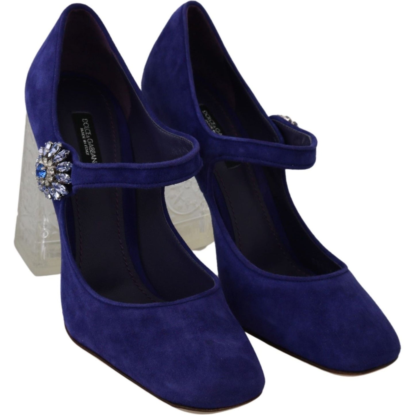 Dolce & Gabbana Elegant Purple Suede Mary Janes Pumps Dolce & Gabbana