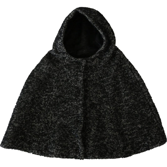 Dolce & Gabbana Elegant Gray Wool Hooded Scarf by Iconic Italian Label Hood Scarf Dolce & Gabbana